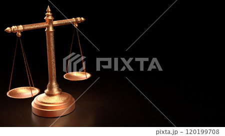 The copper libra for law or justice concept 3d rendering. The copper libra for law or justice concept 3d rendering. 120199708