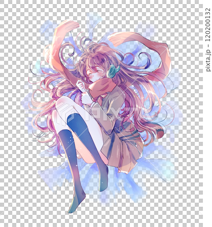 閉著眼睛躺著的女學生 120200132