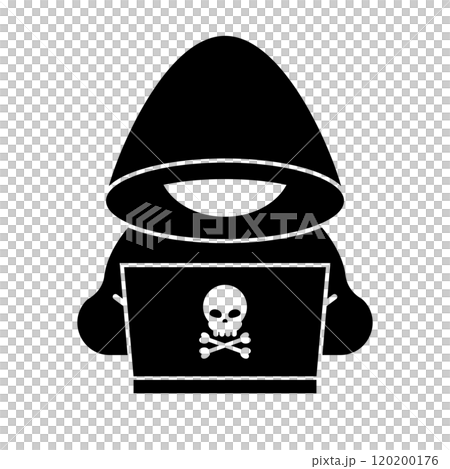 ハッカーのシルエット 120200176