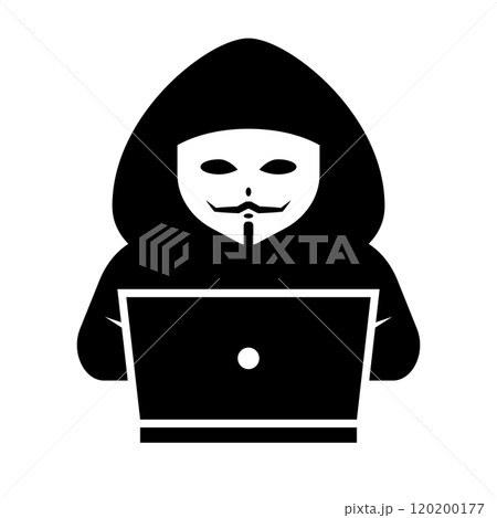 アノニマス ハッカー シルエット 120200177