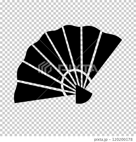 Folding fan silhouette Folding fan silhouette 120200178