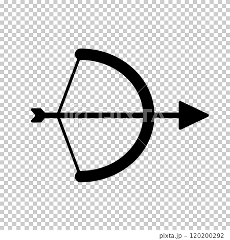 弓矢のシルエット 120200292