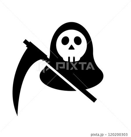 鎌を持った死神のシルエット 120200303