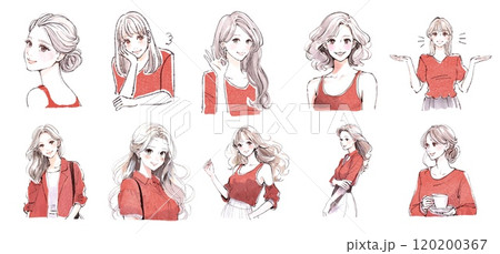 女性・女の子のイラスト素材 女性・女の子のイラスト素材 120200367