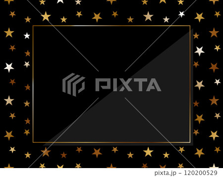 高級感のある星柄背景　ブラック＆ゴールド 120200529