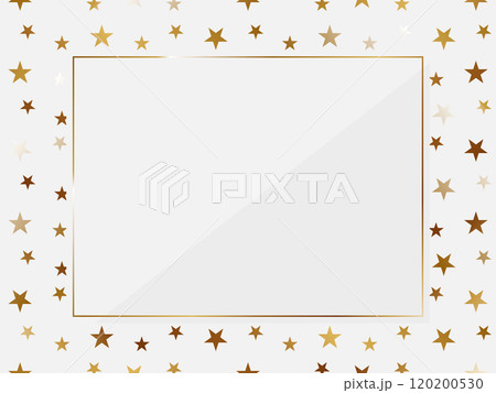 高級感のある星柄背景　ホワイト＆ゴールド 120200530