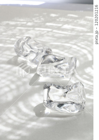 爽やかな雰囲気のアクリル氷の素材画像 爽やかな雰囲気のアクリル氷の素材画像 120201216