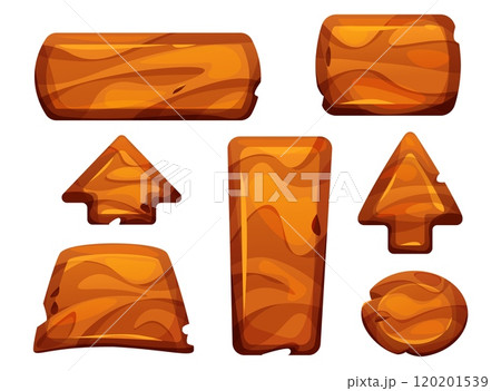 Wooden game interface elements 120201539