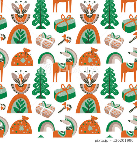 Scandinavian Holiday Decor Seamless Pattern 120201990