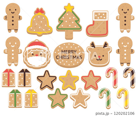 クリスマスクッキーのイラストセット 120202106