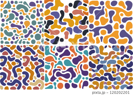 Abstract Organic Blob Shapes Pattern Set C 120202201