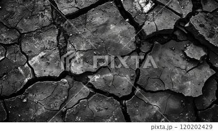 Cracked asphalt background. Generative AI 120202429