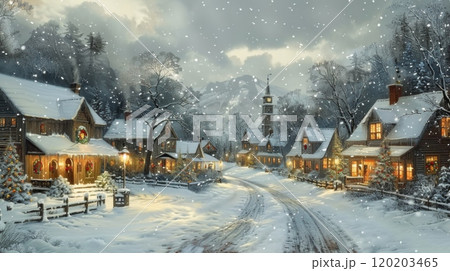 Winter season postcards concept 120203465