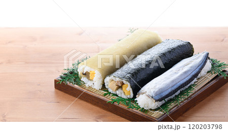 田舎寿司の3本セット ( 海苔巻き 昆布巻き寿司 さんま寿司 ) 郷土料理 和歌山県 那智勝浦町 田舎寿司の3本セット ( 海苔巻き 昆布巻き寿司 さんま寿司 ) 郷土料理 和歌山県 那智勝浦町 120203798