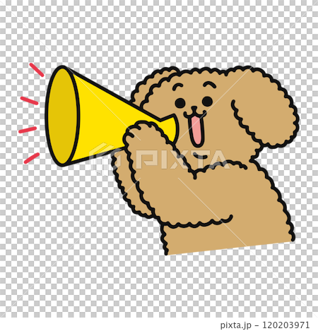 メガホンを持った犬 メガホンを持った犬 120203971