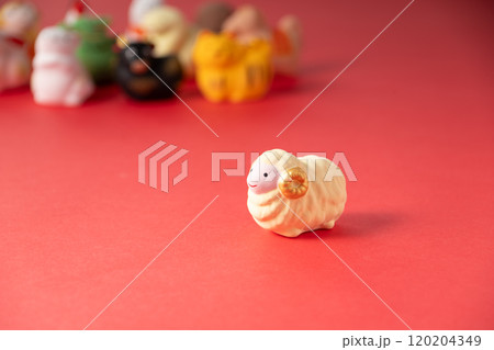 Year of the Sheep zodiac figure. Year of the Sheep zodiac figure. 120204349