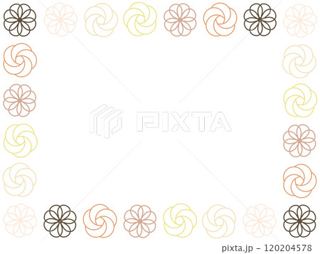 和風な花のフレーム 和風な花のフレーム 120204578