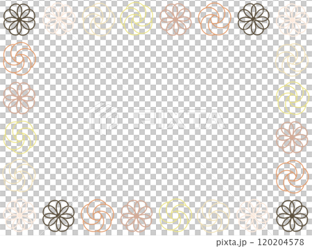 和風な花のフレーム 和風な花のフレーム 120204578