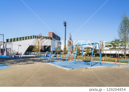 川崎の都市景観 富士見公園の風景【神奈川県・川崎市】 川崎の都市景観 富士見公園の風景【神奈川県・川崎市】 120204854