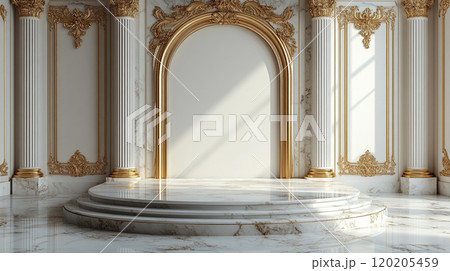 3d luxury podium for your product. Generative AI 120205459