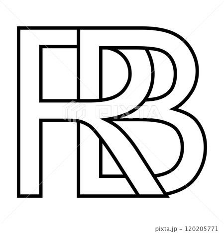 Logo sign rb br icon double letters logotype r b Logo sign rb br icon double letters logotype r b 120205771