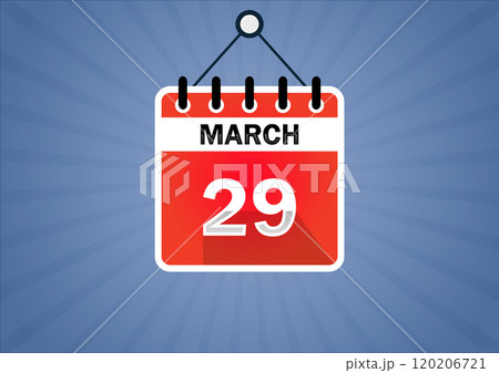 March 29, Calendar hanging sign March 29, Calendar hanging sign 120206721