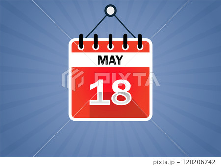 May 18, Calendar hanging sign 120206742