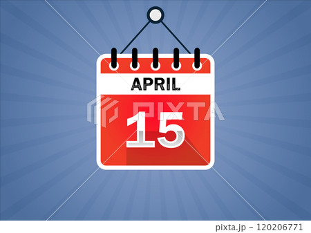 April 15, Calendar hanging sign April 15, Calendar hanging sign 120206771