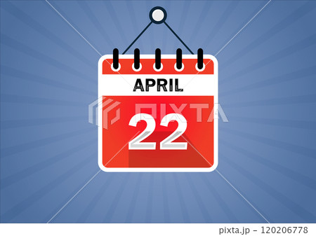 April 22, Calendar hanging sign April 22, Calendar hanging sign 120206778