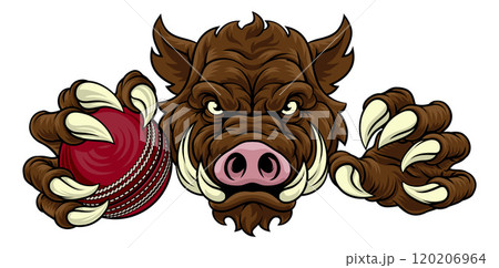 Boar Wild Hog Razorback Warthog Pig Cricket Mascot 120206964