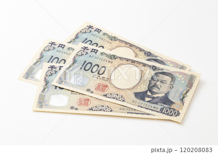 白背景に4000円 120208083