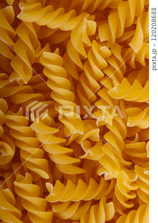 Pasta products in the form of a spiral, texture Pasta products in the form of a spiral, texture 120208688