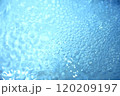 Blue water texture. Bubbles and bubbling water. 120209197