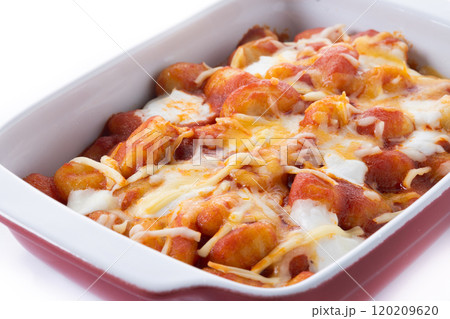 Gnocchi Alla Sorrentina isolated on white background 120209620