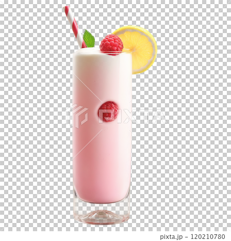 Raspberry Lemonade Milkshake fresh raspberries lemon zest refreshing twist summer vibes Summer drink concept Final 120210780