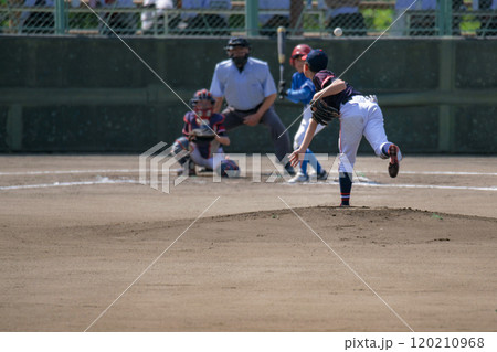 少年野球試合風景 120210968