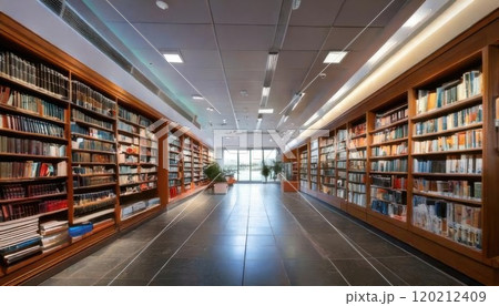 《AI画像》たくさんの本が陳列されている本屋 《AI画像》たくさんの本が陳列されている本屋 120212409