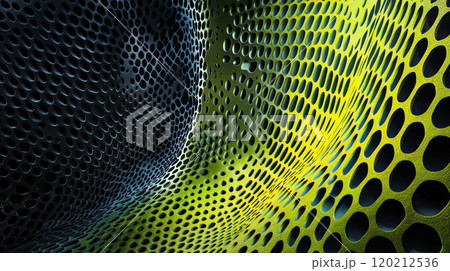 This high-resolution abstract background blends rich green and black hues, creating a visually striking design. Generative AI	 120212536