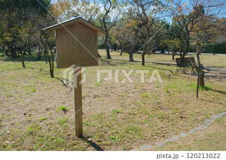 秋の枇杷殿跡の史跡 120213022