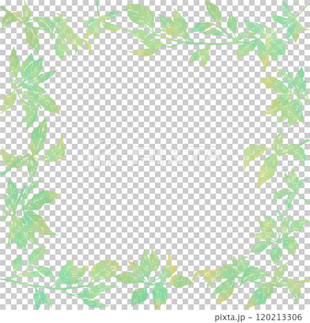 Leaf frame/Watercolor style 120213306