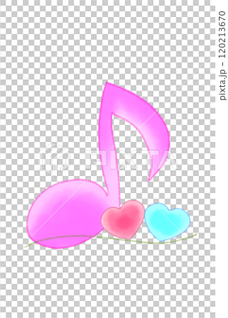 Musical note with heart 120213670