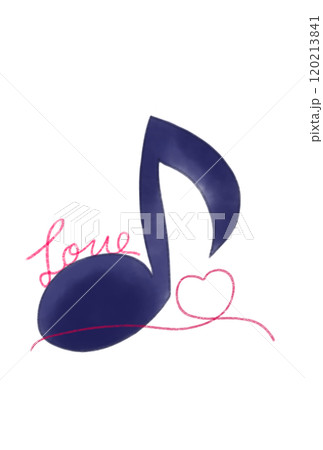 LOVEの文字が付いた音符 120213841