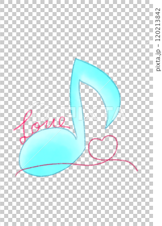 帶有字母 LOVE 的音符 120213842