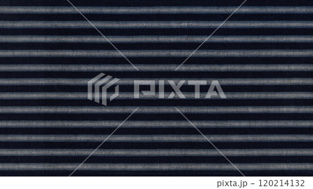 時代がある伝統模様の生地、レトロな藍染めの木綿縞 120214132