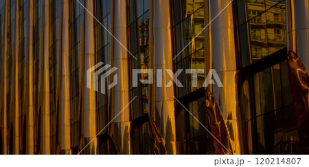 Combination of metal and glass wall material. 120214807