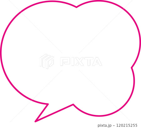 ピンクのシンプルな吹き出し ピンクのシンプルな吹き出し 120215255