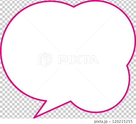 ピンクのシンプルな吹き出し ピンクのシンプルな吹き出し 120215255