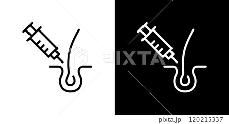 AGA治療のシンプルなアイコン 120215337