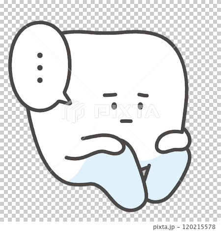 Thinking tooth character illustration 120215578