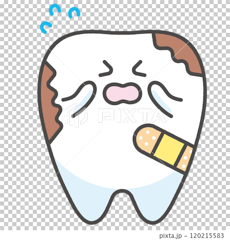 痛苦的牙齒人物插圖 痛苦的牙齒人物插圖 120215583